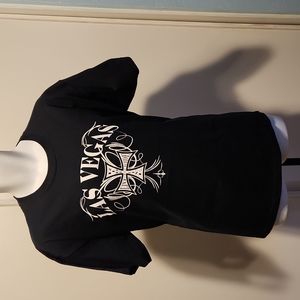 Las Vegas art black L tshirt